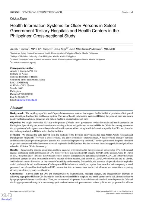 https//iclinicsys.gov.ph|Health Information Systems for Older Persons in Select Government.